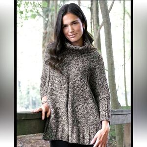 Matilda Jane MultiColor Evening Stroll Turtle Neck Sweater Dolman Sleeve, S